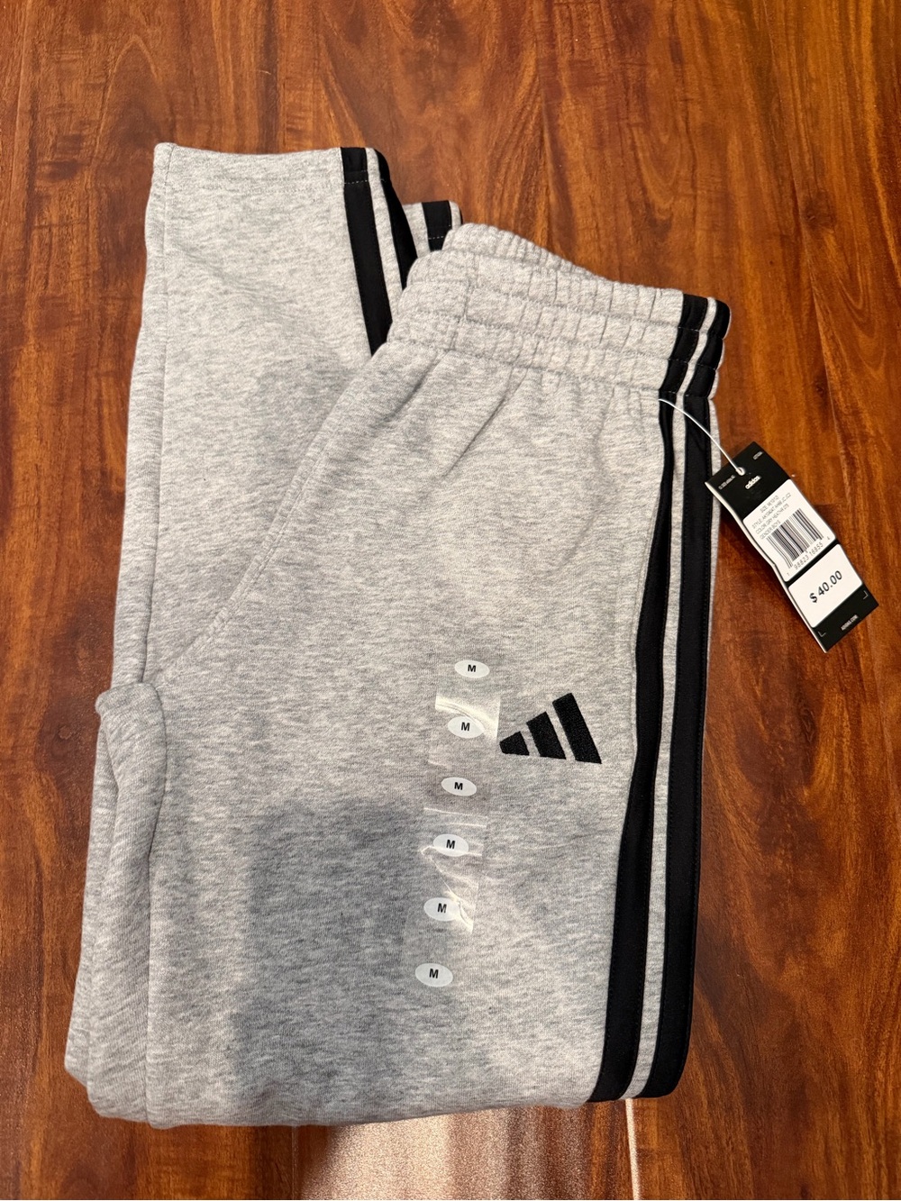 NWT Adidas Boys Medium Pants - Black and Grey
